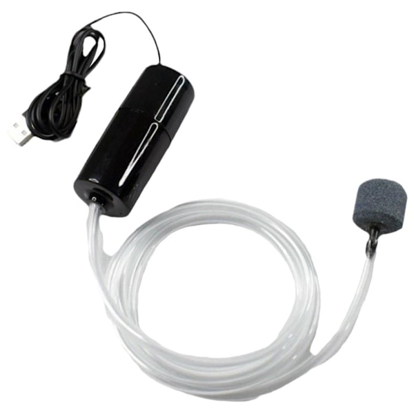 Akvarium Luftpump Fisk Tank Syresättning Pump Tyst Drift ☃ Black 1pcs