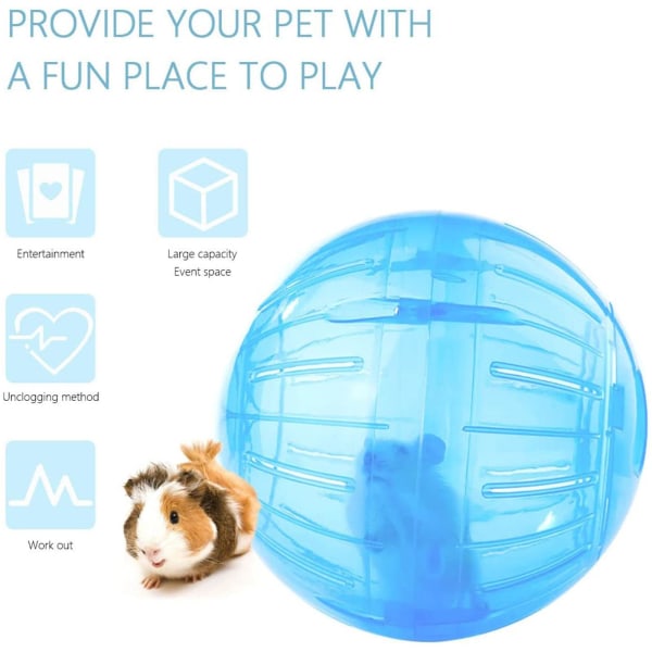 Hamster Träningsboll Transparent Plast 10cm Löparboll För blue One-size