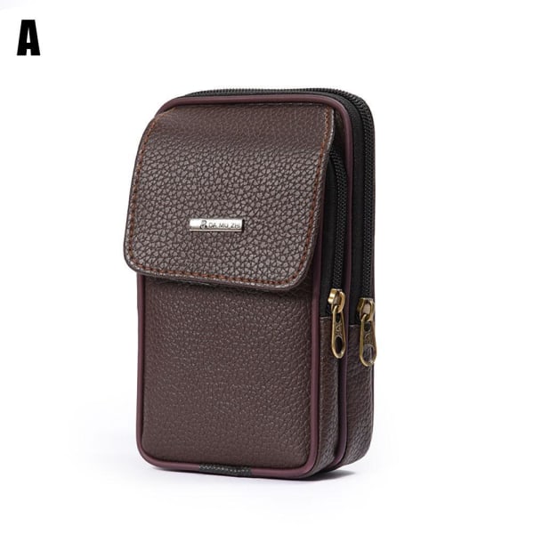 Herr Bältesögla Dragkedja Multi-Fickor Midjeväska Liten Midjeväska Pouch Horizontal black One-size