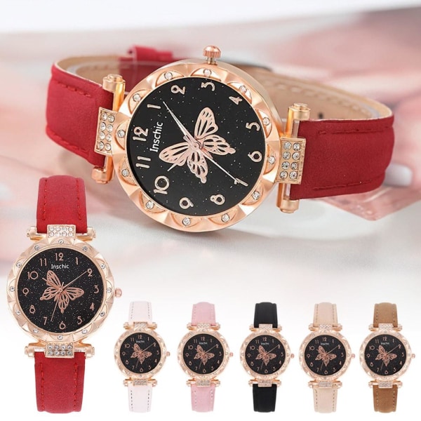 Fashionabla och minimalistiska watch Butterfly Digital watch Beige One size