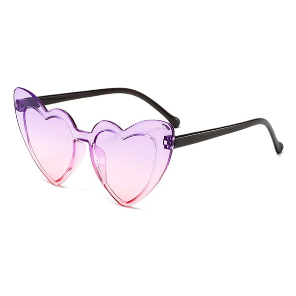 Kärlek Hjärta Solglasögon Kvinnor Mode Oversize Shades Solskyddsglasögon Sommarresa M4r3 Purple One size