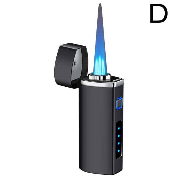 Elektronisk USB -tändare Triple Flame Cigarr Jet-tändare vindtät pure black one size