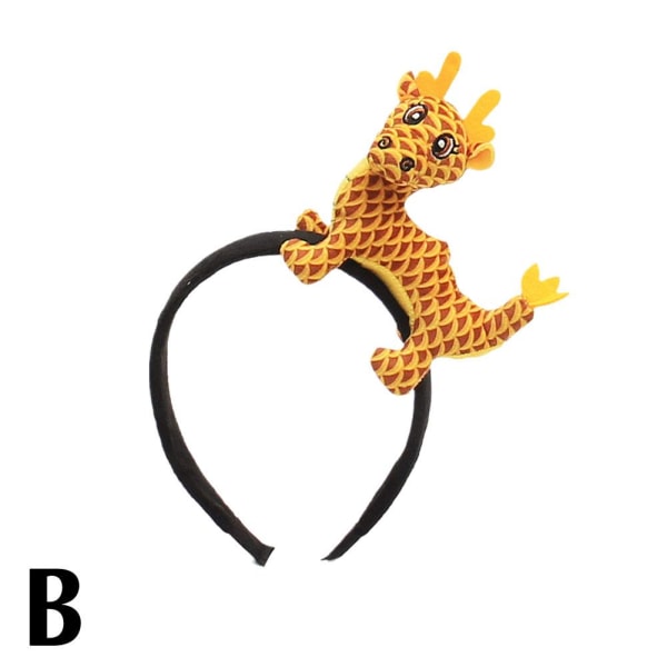 Hårband Söt Zodiac Year of the Dragon Design yellow one-size