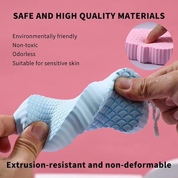Supermjuk exfolierande svamp kroppsskrubb duschborste SupplyUK - Badrum N8P7 Pink one size