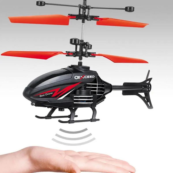 USB Laddning Hand Sensor Flygplan Leksak Fjärrkontroll Flygplan Leksak Med Fjärrkontroll Induktionsleksaker För Barn Utomhus Och Inomhus Leksaksflygplan red one-size