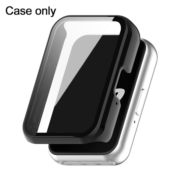 För Samsung Galaxy Fit 3 Full Coverage Härdat Glas Fodral Skärmskydd HOTS Sliver Frosted