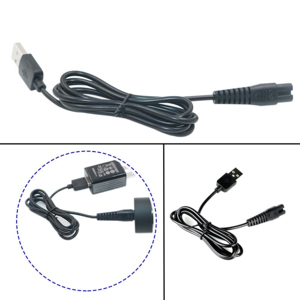 Elektrisk rakapparat USB Laddningskabel Power Laddare Adapter fo