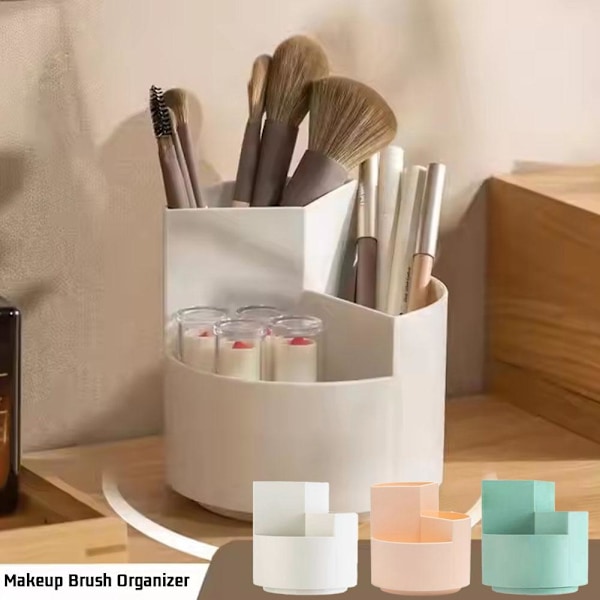 Sminkborste Organizer Kosmetikväska Förvaringslåda Läppstift Borste pink 1pcs