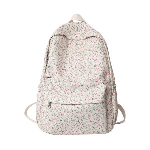 Ryggsäck Vattentät Nylon Dam Anti-stöld Axel Stor Väska Casual D6R4 V9E1 red flower One size