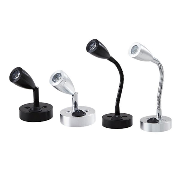 RV Läslampor Interiör Armatur 12V LED med USB Ljus P Läsningsport RV F9P7 Silver A 3200K