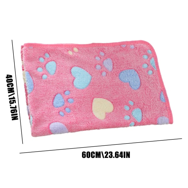 pulunto Katt- och hundtäcke, Pet Soft Warm Sleep Mat Filts Fl pink One-size