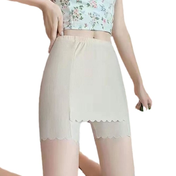 Double Layer Invisible Under Kjol Shorts Anti-Chafing Front Cro colour of skin XL