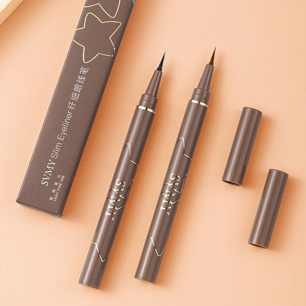 Flytande Eyeliner Penna Vattentät Långvarig Ultrasmal Penna Ögon Eyeliner Smink Y5o2 # 2 brown, 2ML