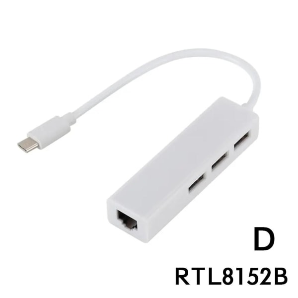 USB Type-C till Ethernet RJ45 Network LAN Adapters Converter Hub C Typec  RTL8152B