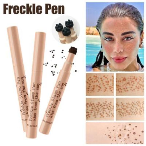 Naturlig Fräknepenna Mjuk Hållbar Vattentät Prick Makeup Penna Markör BÄSTf 01#light brown one size