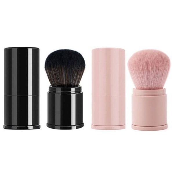 Nytt Portable Soft Foundation Blusher Face Powder Brush Telescopi pink one size