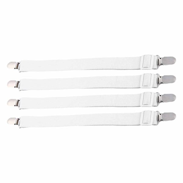 Justerbara lakanhållare Fästen Suspenders AU LAGER white 4PC