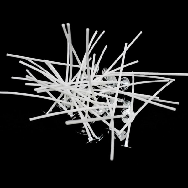 CZQIKEDA Bomullsveke för Ljus, 100 st Naturligt Rökfria Trävekar 8cm One-size