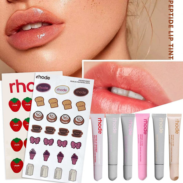Jelly Bean Peptide Läpptoning Jelly Läppbalsam 0.3oz/10ml- strawberry 1pcs