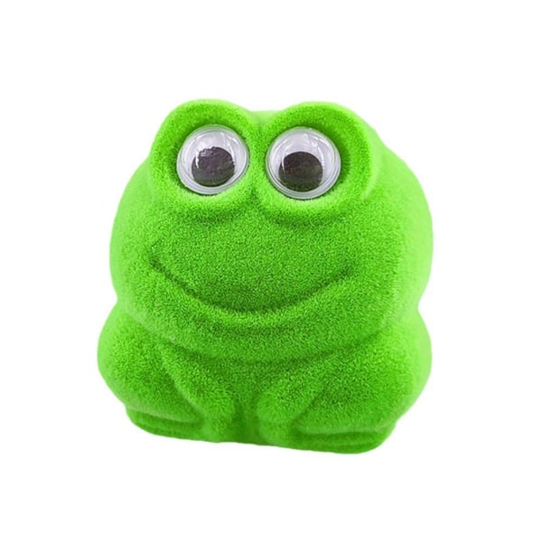Frog Ring Söt Frog Ring Box Par Ring Tillbehör Present] White One size