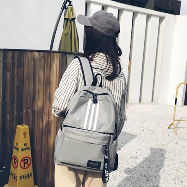 Neutrala studentryggsäckar med stor kapacitet, koreansk version, mode, par, reseryggsäck N6i8 E One size