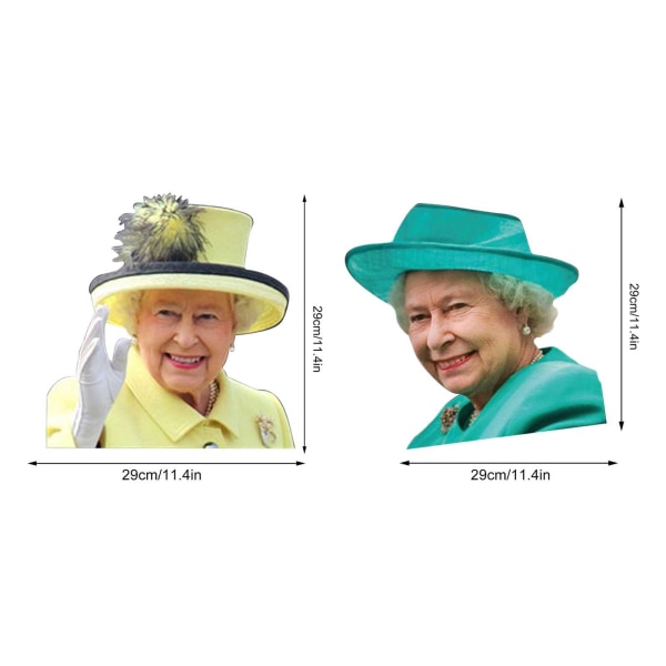 TPALPKT Queen of England Elizabeth Car Window Decals Funny Queen left yellow One-size