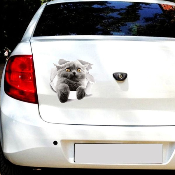 Creative Animal Cat Car Bildekal 3D Wall Stickers E 1pcs