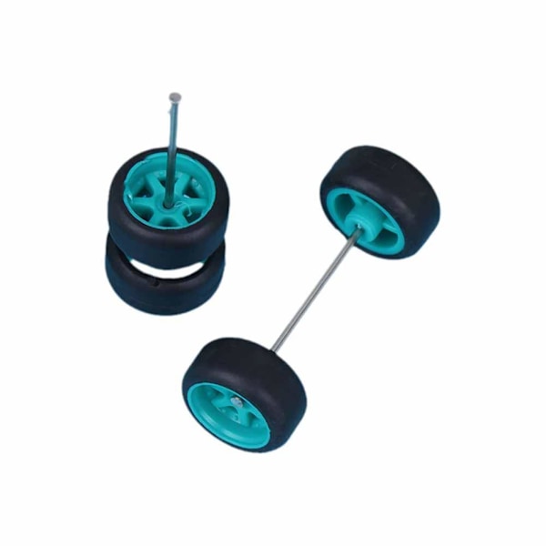 Anpassade Alloy 1:64-ekrar, hjul och däck, Real Riders-gummi för Hot Wheels W6F3 blue onesize