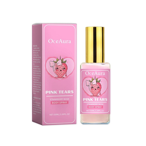 Parfymerad kroppsmistspray 50 ml Långvarig doft av jordgubbsmysk.