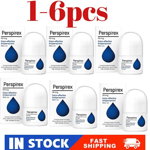 Perspirex Strong Antiperspirant Roll-on 20ml-1-6 x blueA 1pcs 2pcs