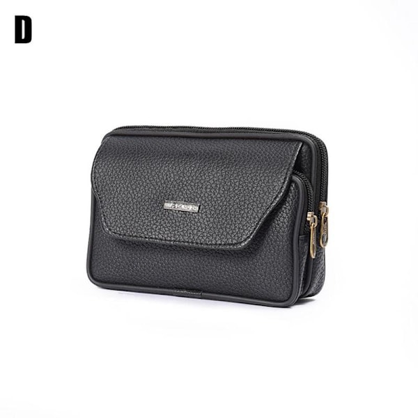 Herr Bältesögla Dragkedja Multi-Fickor Midjeväska Liten Midjeväska Pouch Horizontal black One-size