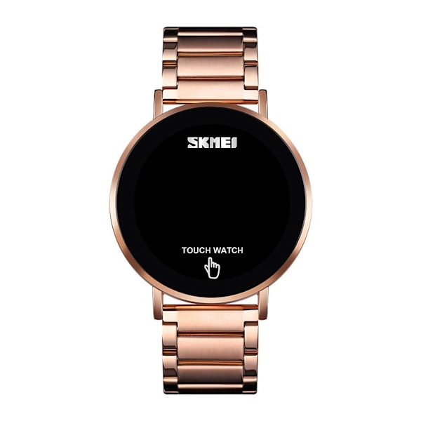 Skmei 1550 LED-klocka Enkel Modeklocka Stålband Digital Gold One size