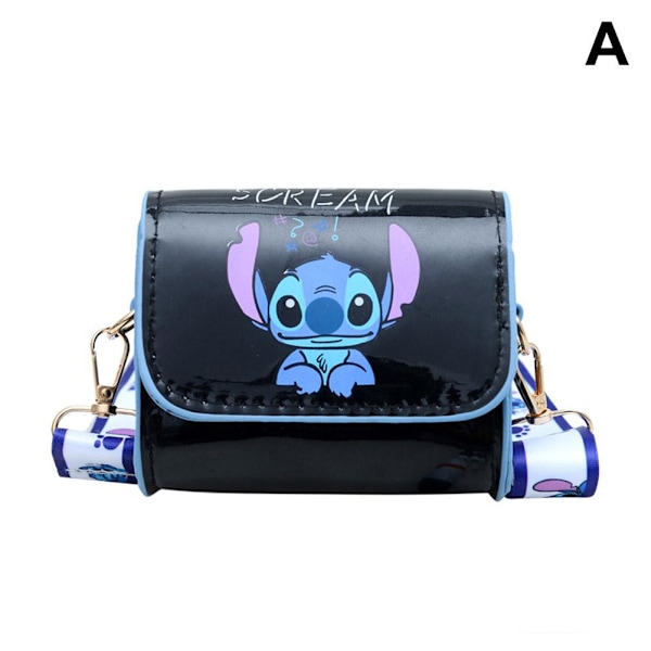 Stitch Messenger Väska Tecknad Söt Flickor PU Läder Underarms Mini Väska Tote Mode Kvinnor Z1W4 Black without letter