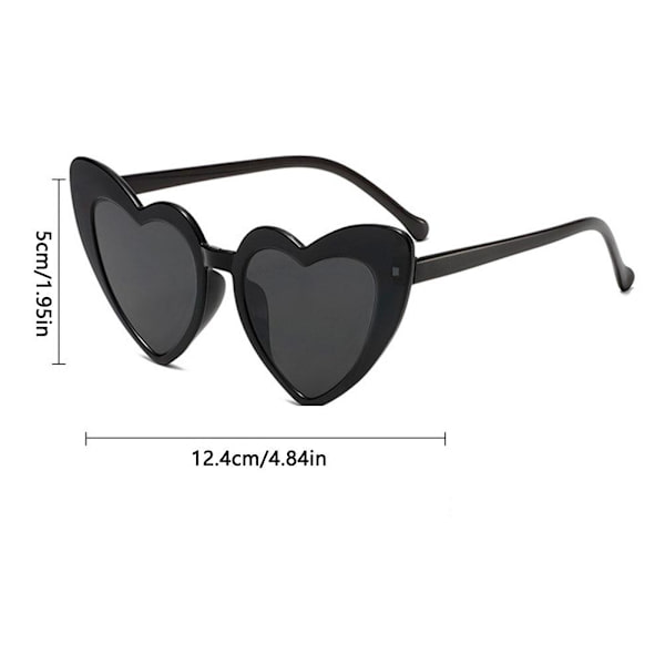 Kärlek Hjärta Solglasögon Kvinnor Mode Oversize Shades Solskyddsglasögon Sommarresa M4r3 Tea One size