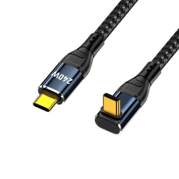 90 graders vinkel USB-C till USB-C-laddarkabel Snabbladdningstyp Stereoscopic bend 0.5m