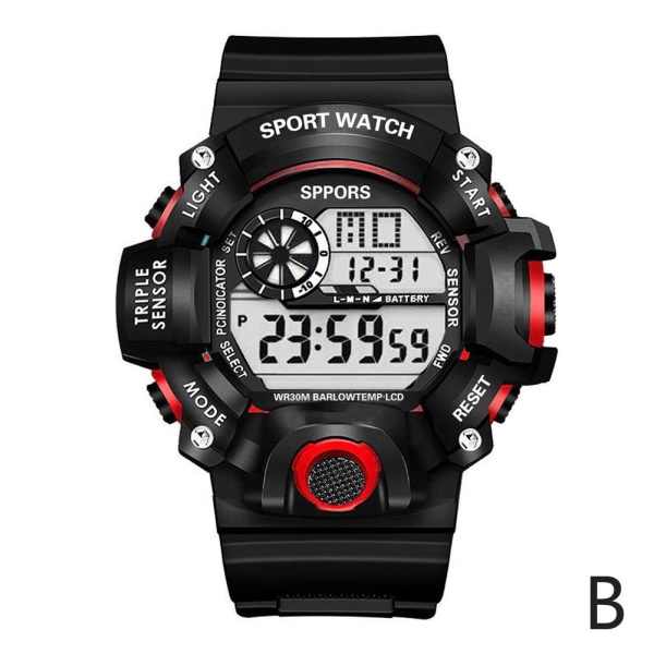 Fashionabla och minimalistiska elektroniska watch för vuxna män Red One size
