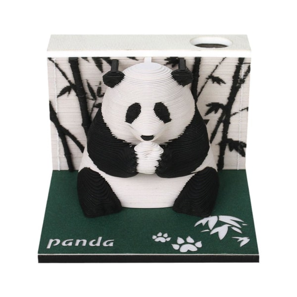 Block 3D Notepad Mini Panda Paper Model Memo Pads Söt anteckningspapper panda one size