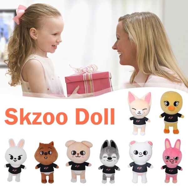 Cool Skzoo Stray Kids Skzoo Doll Plyschleksaker Chan Leebit DWAEKKI C one-size