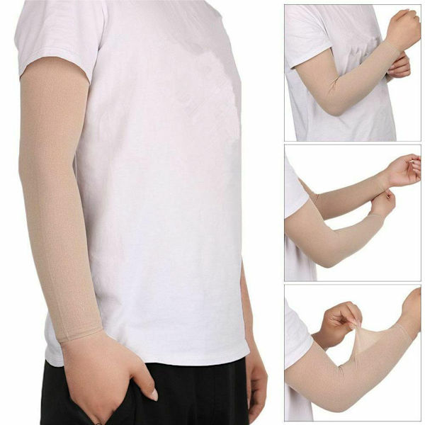 1/2 st Anti-UV Armskydd Hudfärg Sommar Solskydd Concealer Band Tatuering Ärmar W6X0 skin toneA One-size 2pcs