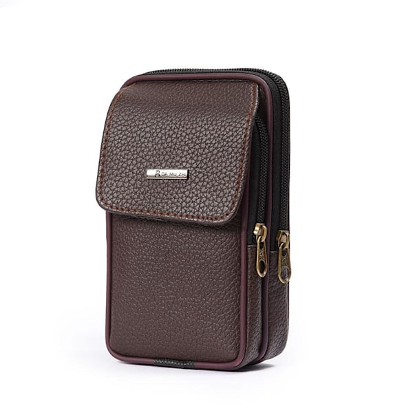 Herr Bältesögla Dragkedja Multi-Fickor Midjeväska Liten Midjeväska Pouch Horizontal black One-size