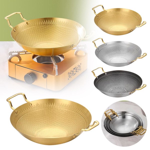 Rostfritt stål Stock Pot Spis Metall Pannor Matlagning Special Campi silver 22cm