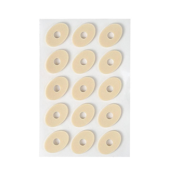 Gel Silikon Majskudde Omedelbara Pads Plåster Skor Patch Smärtlindring Fot U.K- small oval 15pcs