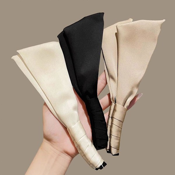 Elegant och utsökt kaninöron bananklämma söt koreansk high-end lätt huvudbonad stil B3f3 beige One size