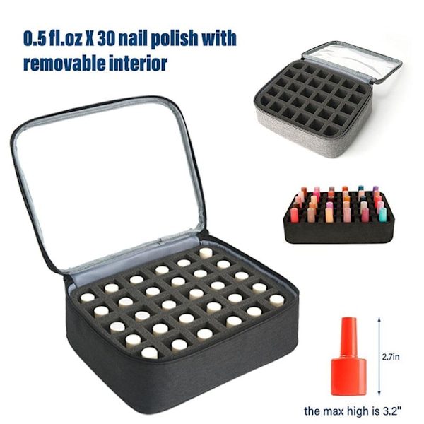 Rosa (B) $ Förvaringsväska för nagellack Stor kapacitet, Högt värde för tvättväska för ansikte, Väska, J8E7 gray 1pcs