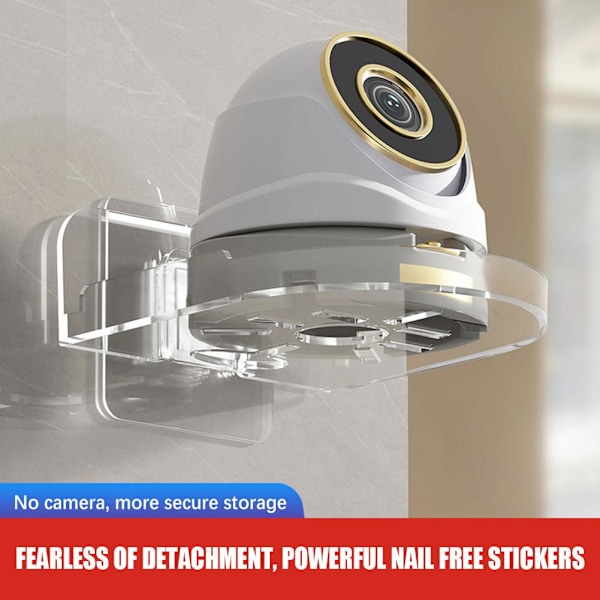 Lättinstallerat övervakningsstativ Fri-punch Akryl Fäste CCTV Kamerahållare Projektor N3e9 white one-size