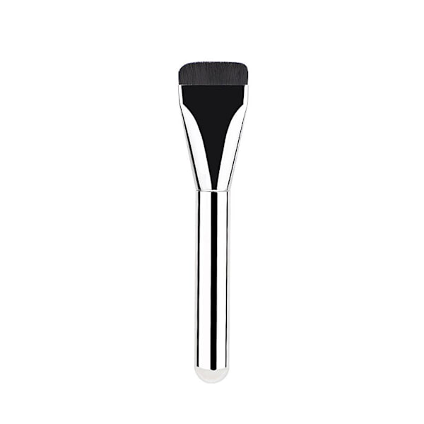 Kosmetisk Smink Platt Huvud Foundation Rouge Bronzer Kontur Concealer Borste V0A1 sliverB rubber handle