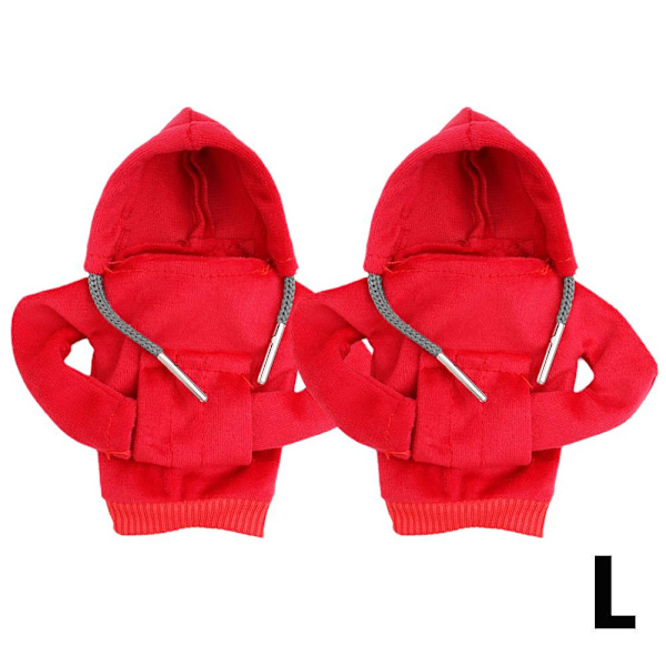 Creative Gear Shift Knob Hoodie Sweatshirt Rolig Knob Hoodie Cov Red 2pcs