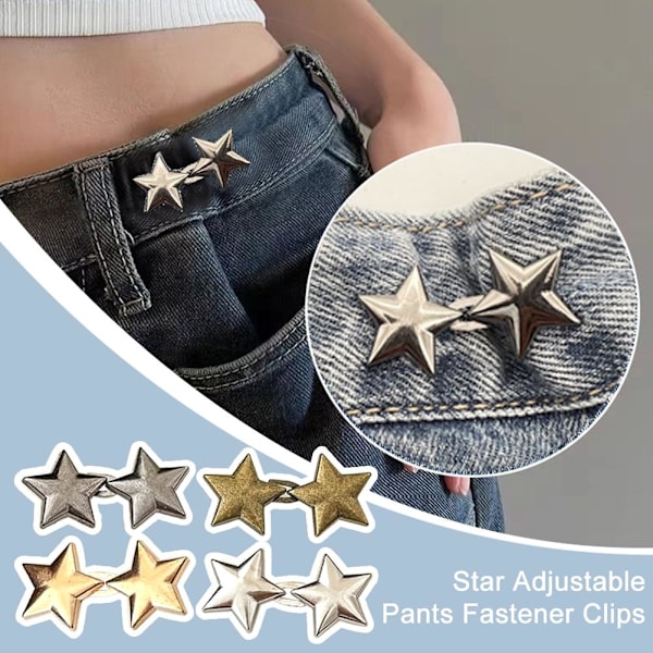 1 par multifunktionella Little Star midjespännen: Inga stansningar & Anti-Exp G4R6 Black onesize