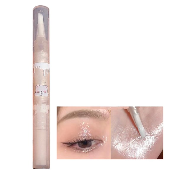 Glitter Flytande Highlighter Pen Skimmer Vattentät Flytande Gau Champagne F5R6 white One-size