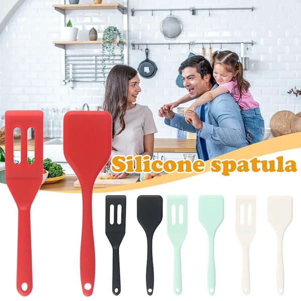 Värmebeständig Nonstick 8 tums Silikon Kökspatel (2-pack) Green 2pcs